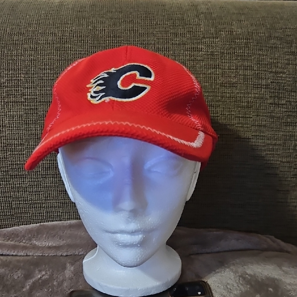 Red Calgary Flames Baseball Cap